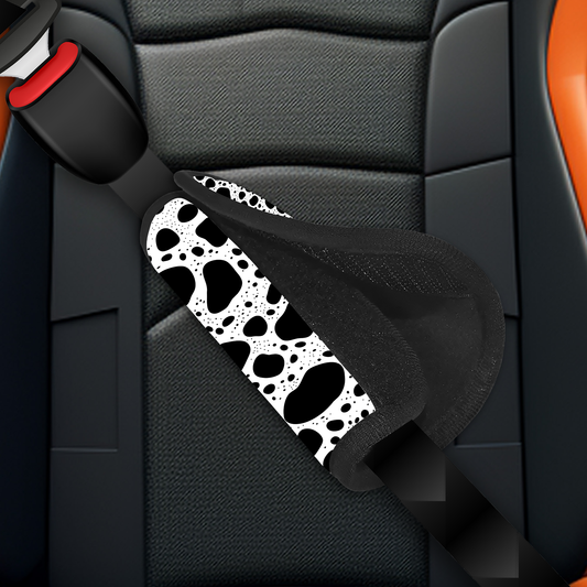 Cow print seatbelt cover