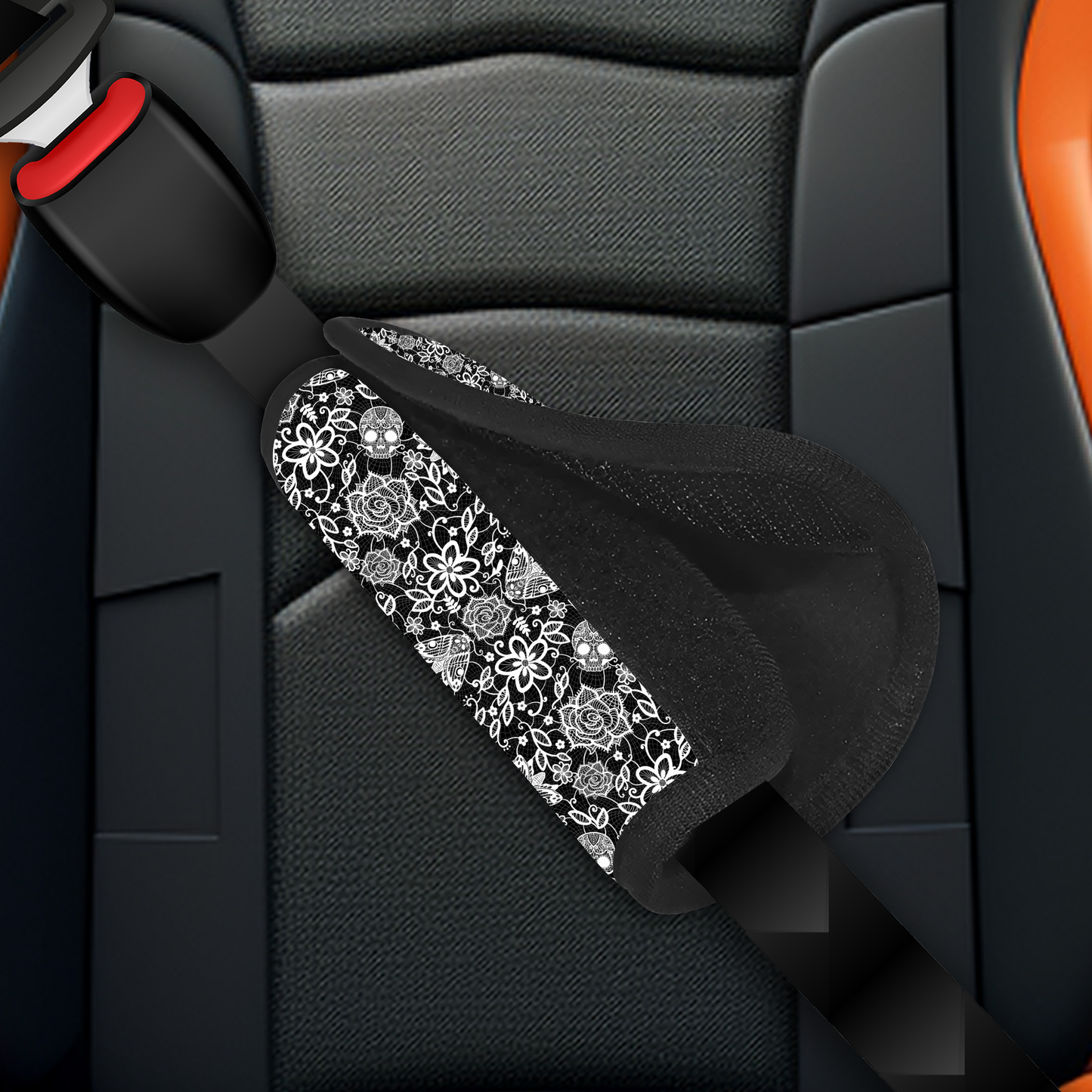 Gothic Lace seatbelt cover