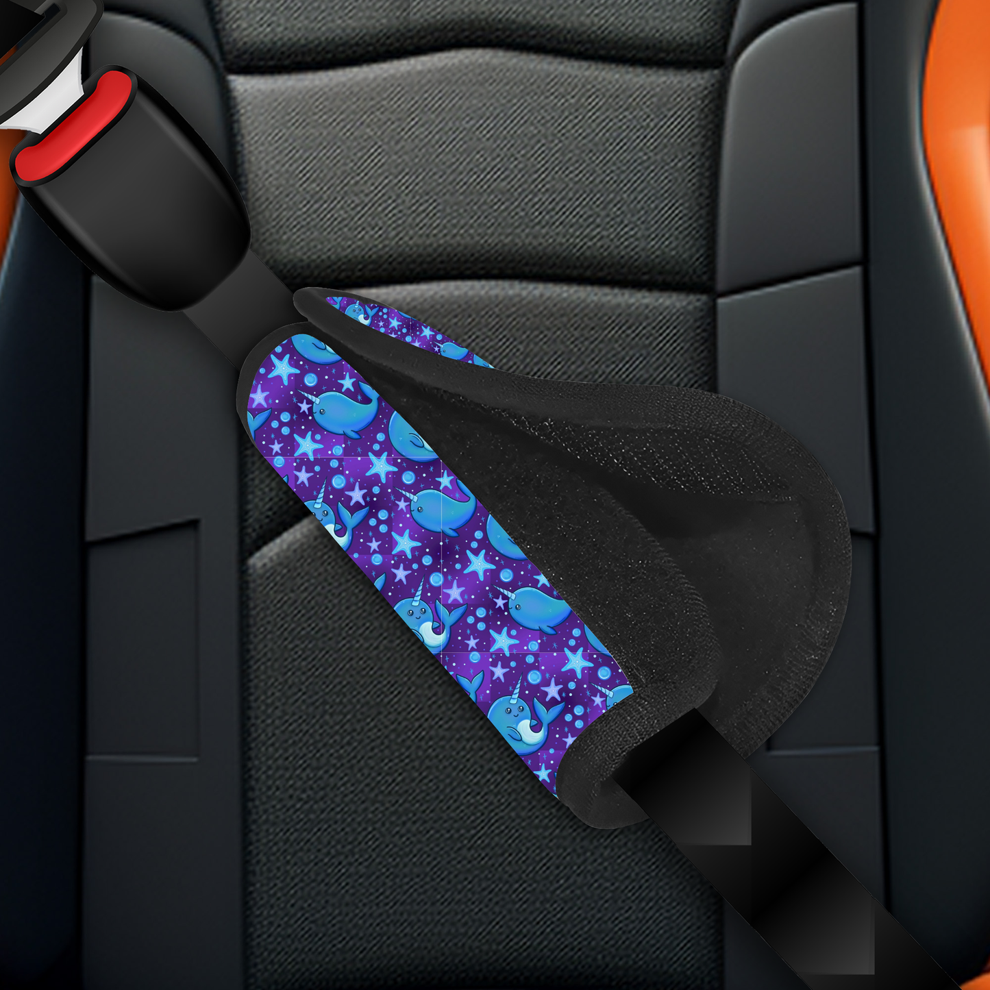 Narwhal seatbelt cover