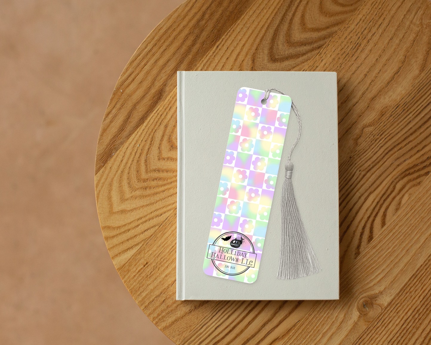 Pastel flowers bookmark
