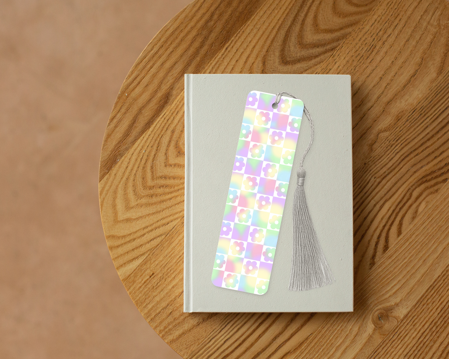 Pastel flowers bookmark