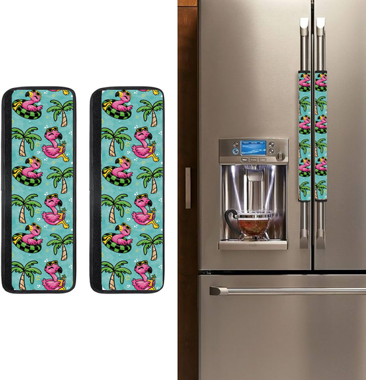 Summertime Flamingo fridge handle