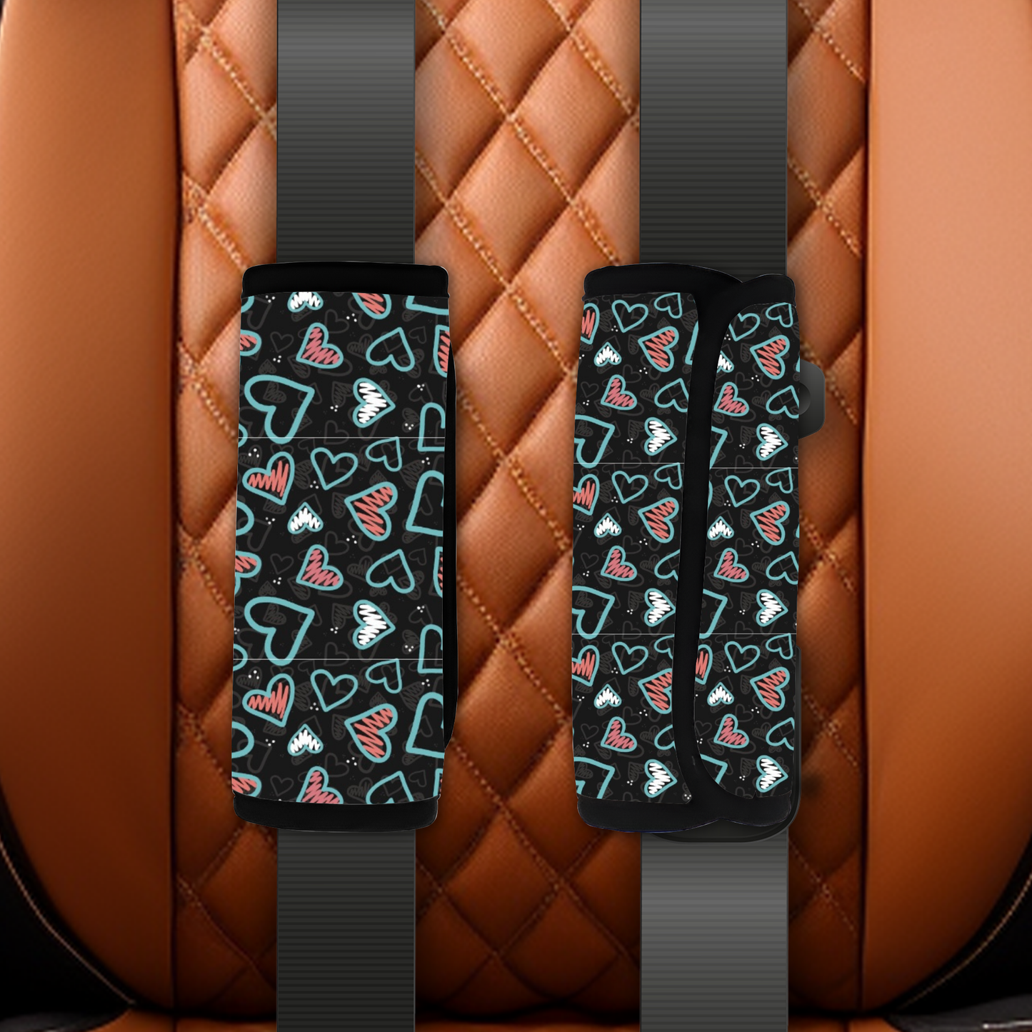 Dark heart seatbelt cover