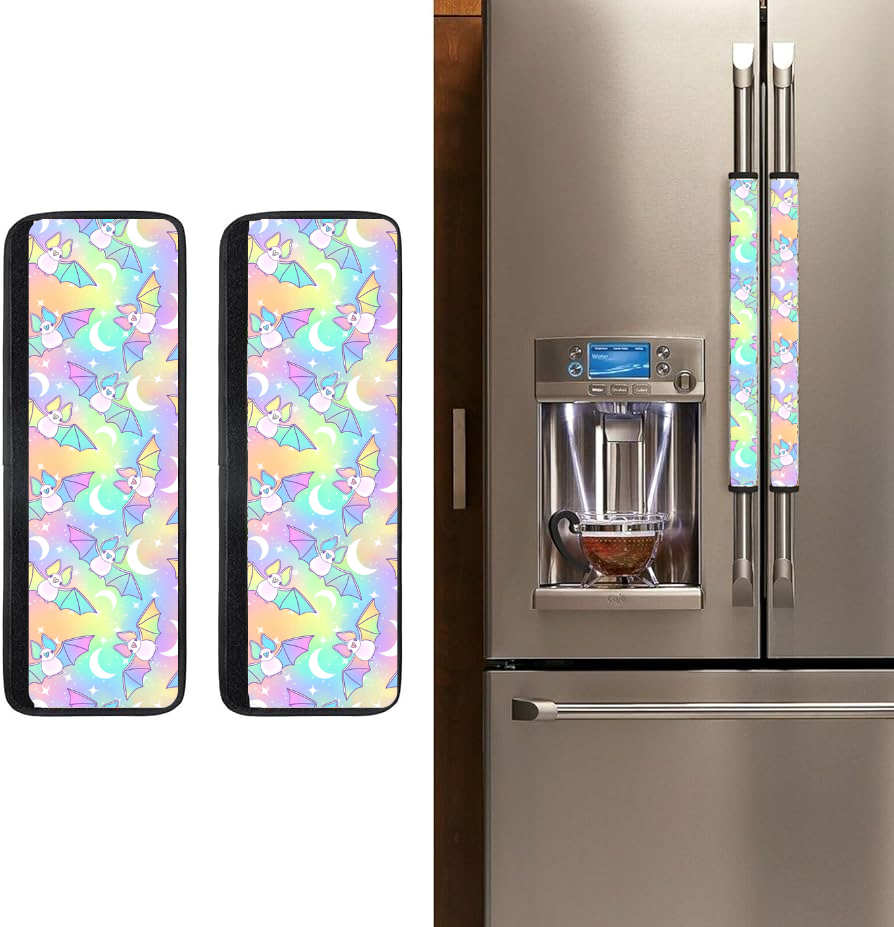 Pastel bats fridge handle