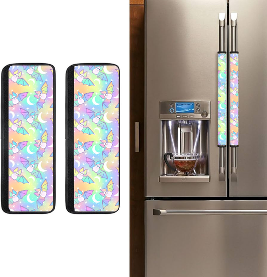 Pastel bats fridge handle