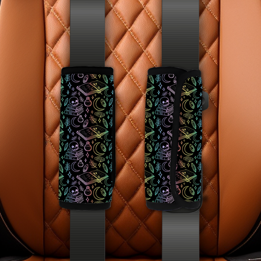 Spellbook seatbelt cover