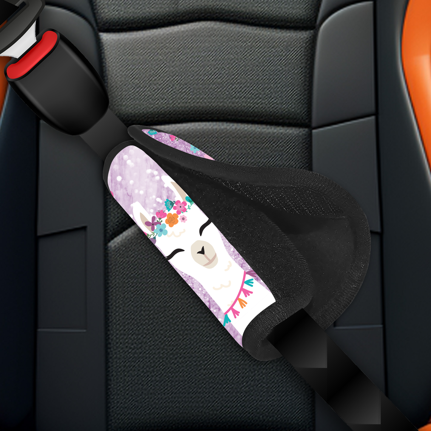 Llama seatbelt cover